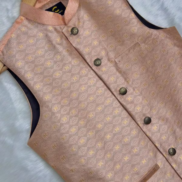 Kathan Orange Waistcoat (Koti) code-11