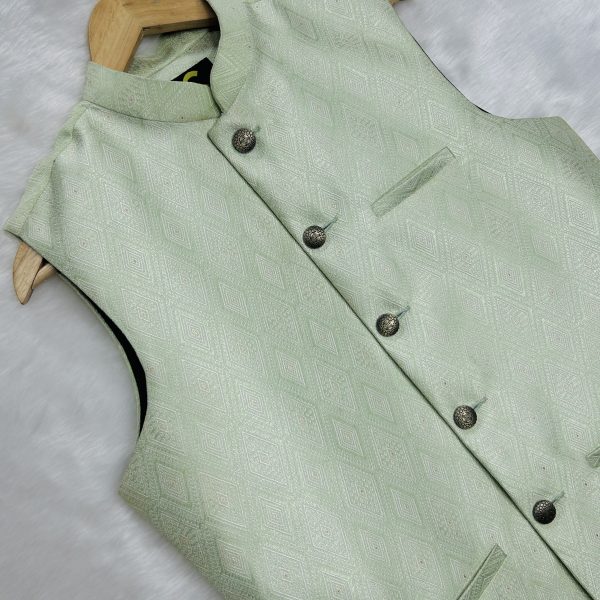 Kathan Lemon Waistcoat (Koti) code-12